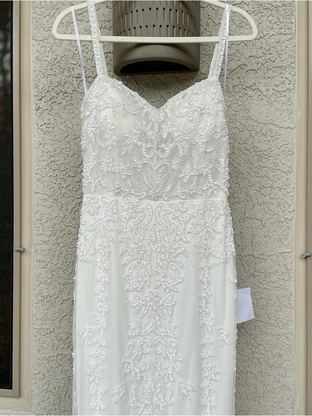 NWT Lulu’s Momentous Love Beaded Bustier Mesh Mermaid Maxi Wedding Dress Large